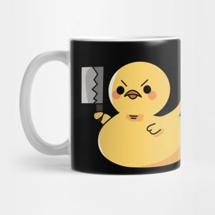 Angry gummy duck with knife! Mug